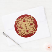 Mariage chinois double bonheur rouge autocollants (Enveloppe)