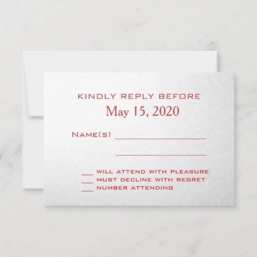 Mariage chinois Dragon-Phoenix moderne RSVP (Dos)