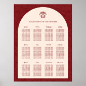 Mariage chinois floral 12 Tableau de siège (Devant)