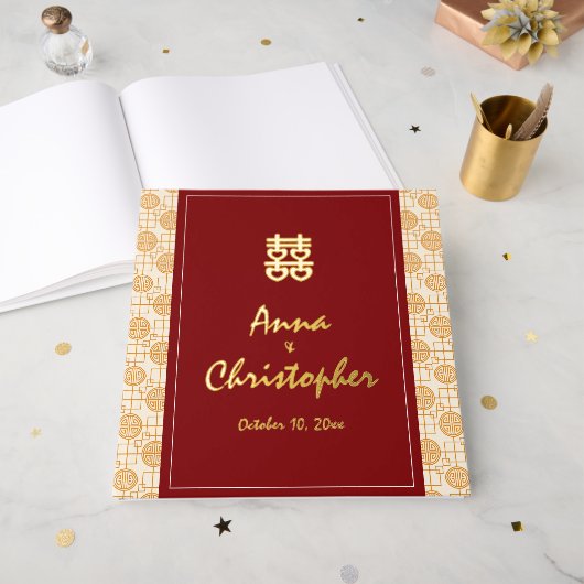 Mariage chinois traditionnel auspicious peranakan (Recto ouvert)