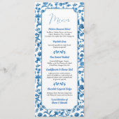 Mariage Chintz Blue & White Floral Ditsy Menu (Devant)