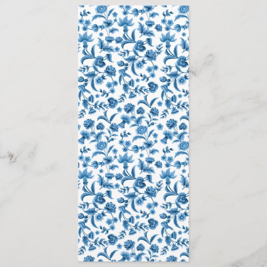 Mariage Chintz Blue & White Floral Ditsy Menu (Dos)