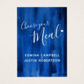 Mariage choix de repas saphir bleu art (Devant)