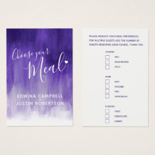 Mariage choix de repas ultraviolet art petites car