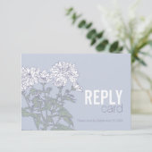 Mariage chrysanthemum mariage blanc RSVP QR code (Debout devant)