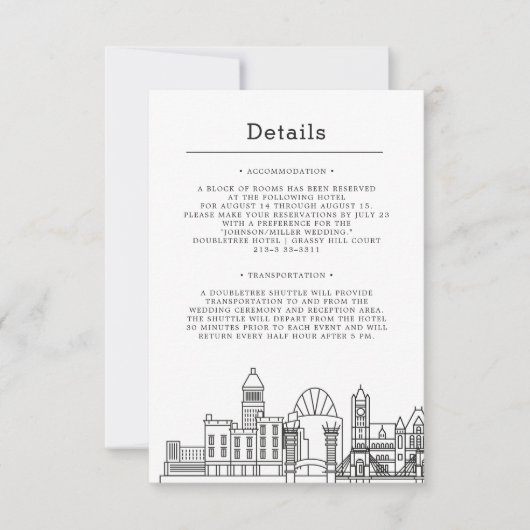 Mariage Cincinnati | Invitation Détails (Devant)