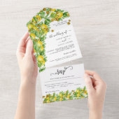 Mariage citron tout en une invitation (Déchirure)