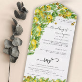 Mariage citron tout en une invitation