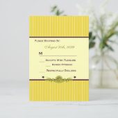 Mariage classique Art Nouveau jaune et violet RSVP (Debout devant)