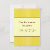 Mariage classique Art Nouveau jaune et violet RSVP (Dos)