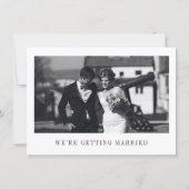 Mariage Classique Brun Save the Date (Dos)