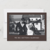 Mariage Classique Brun Save the Date (Dos)