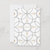 Mariage classique classique élégant RSVP (Dos)