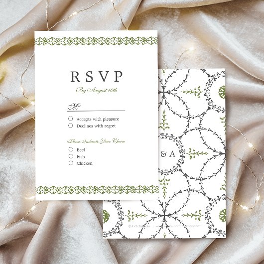 Mariage classique classique élégant RSVP