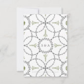 Mariage classique classique élégant RSVP (Dos)