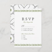 Mariage classique classique élégant RSVP (Devant / Derrière)