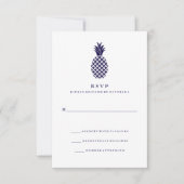 Mariage classique d'ananas de la marine RSVP (Devant)
