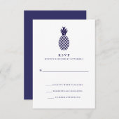 Mariage classique d'ananas de la marine RSVP (Devant / Derrière)