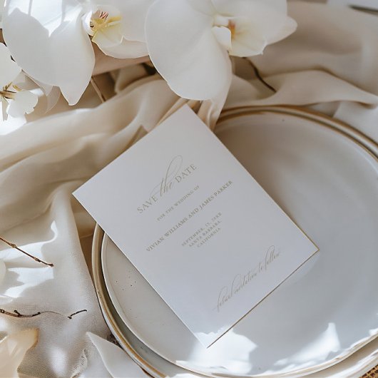 Mariage classique délicat Enregistrer la carte de 