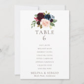 Mariage classique élégant Tableau 6 Carte graphiqu (Devant)