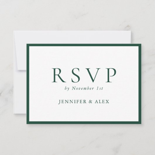 Mariage Classique Élégant Traditionnel Rsvp (Devant)
