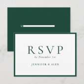 Mariage Classique Élégant Traditionnel Rsvp (Devant / Derrière)