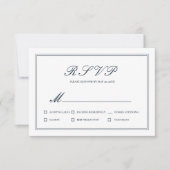 Mariage classique et simple élégant RSVP (Devant)