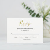Mariage classique glamour Faux Gold RSVP (Debout devant)