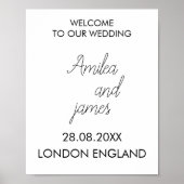 Mariage classique Modèle Affiche de bienvenue, élé (Devant)