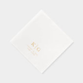 Mariage classique Monogramme Date Lieu Gold (Droite)