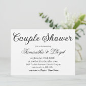 Mariage Classique Noir & Blanc Script Invitation C (Debout devant)