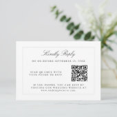 Mariage classique simple élégance RSVP avec code Q (Debout devant)