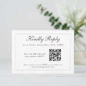 Mariage classique simple élégance RSVP avec code Q (Debout devant)