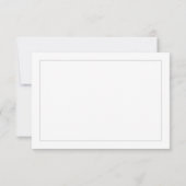 Mariage classique simple élégance RSVP avec code Q (Dos)