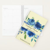 Mariage client Floral moderne bleu marine (Devant avec enveloppe)