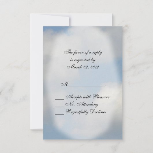 Mariage cloud RSVP (Devant)