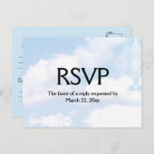 Mariage cloud RSVP avec menu (Devant / Derrière)