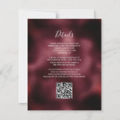 Mariage Code QR Floral Argenté Feuille de Bourgogn (Dos)