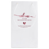 Mariage Coeur mignon Bienvenue Hôtel Petit Sac Cad (Dos)