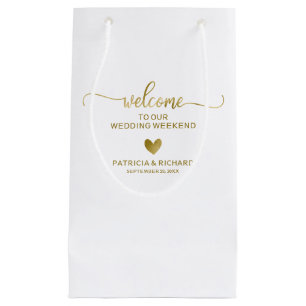 Mariage Coeur mignon Bienvenue Hôtel Petit Sac Cad