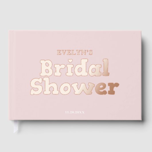 Mariage Coeur Moderne Rose Fête de Mariée (Recto)