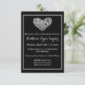 Mariage Cœur Tourbillonnant - Invitation de Fiança (Debout devant)