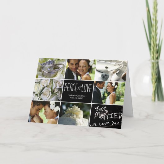 Mariage Collage Carte photo de vacances (Devant)