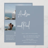 Mariage Collage Photo | Invitations Code Qr (Devant / Derrière)