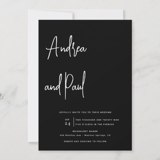 Mariage Collage Photo | Invitations Code Qr (Devant)