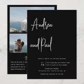 Mariage Collage Photo | Invitations Code Qr (Devant / Derrière)