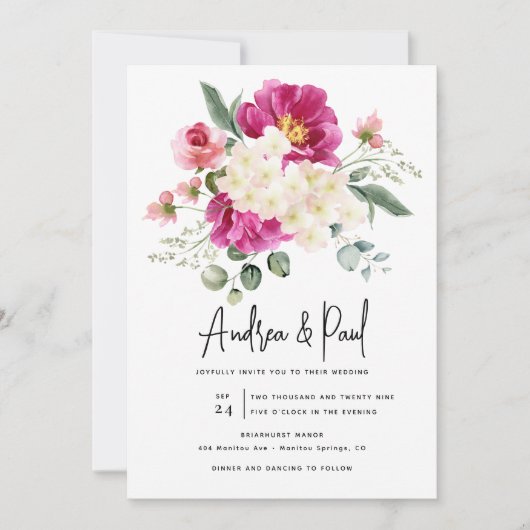 Mariage Collage Photo | Invitations Code Qr (Devant)