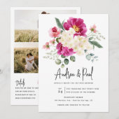 Mariage Collage Photo | Invitations Code Qr (Devant / Derrière)
