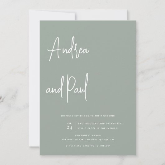 Mariage Collage Photo | Invitations Code Qr (Devant)