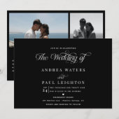Mariage Collage Photo | Invitations Code Qr (Devant / Derrière)